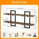 2Pcs Floating Wall Shelf Double Layer Bathroom Wall Rack Floating Shelf pavVn