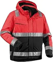 Blaklader High Vis 48701987 Winter Jacket, Red/Black, Size 4XL