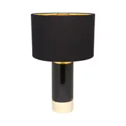 CAFE LIGHTING Paola Marble Table Lamp - Black with Black Shade