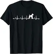 [VidiAmazing] Airedale Terrier Heartbeat EKG Airedale Terrier Dog Mom ds007 T-Shirt