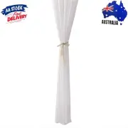 Window Sheer Tulle Curtains 250x100cm White Voile Curtains for Childrens Room