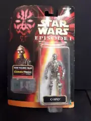 COLLECTIBLE NIB 1998 HASBRO C 3PO STAR WARS EPISODE 1 COMMTECH CHIP 84095