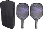 Paddles Set Professional Fiberglass Lightweight Rackets with Carry Case for Beginners and Advanced Players Indoor Outdoor Sports