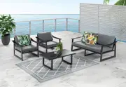 ZARIAH 4 Piece Outdoor Lounge Setting