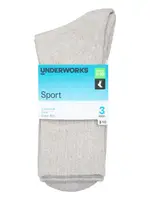 Underworks Mens 3 Pack Cushioned Crew