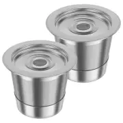 1/2 Pcs Reusable Espresso Capsules Refillable Coffee Pod Stainless Steel Cups Es