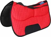 CHALLENGER 26" x 16" Western Quilted Neoprene Saddle Pad w/Foam Inserts Red 39TS12RD