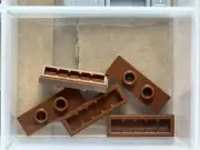 LEGO Parts - Reddish Brown Plate 1 x 3 Double Jumper - No 34103 - QTY 5