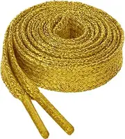 [Allegra K] Glitter Shiny Metallic Sparkling Shimmery Flat Sneakers Shoelace Shoe Laces Strings