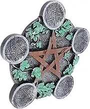 HOLIDYOYO Ritual Enhancer Tealight Resin Pentagram Altar Holder for Ceremonies Decorative Home Wedding