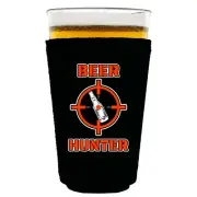 Beer Hunter Neoprene Collapsible Pint Glass Coolie; scope, aim, hunting, deer