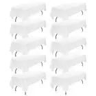 10 Pack Tablecloth 60 x102 inch Polyester Table Cloth for 6 Foot Rectangle Ta...