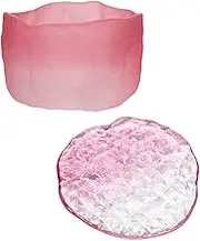 Mikinona Handmade Japanese Sake Cups Set of 2 Glass Tea Cups Coaster for Tea Lovers