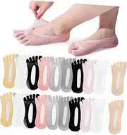 [DEARMAMY] 10 Pairs Full Toe Yoga Socks Compression Toe Sock for Women Separator Socks Women Toe Socks Compression Liner Socks Female Toe Compression Socks Five Toe Compression Socks