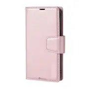 iPhone 16 Pro Max Magnetic Flip Wallet Case Cover with Drop-Resistant PU Leather, Multiple Card Holder Slots & Secure Front Screen Cover - Rose Gold