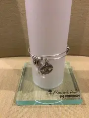 NWT Alex And Ani "Because I Love You" Charm Bangle Bracelet