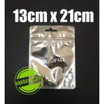 GANTUNGAN BAG TRANSMETZ 13X21 香包包裝組合透明金屬化 250Z 拉鍊夾衣架