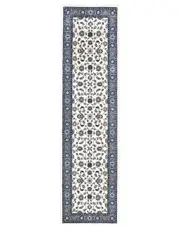 Sydney Classic Runner White with Blue Border Runner Rug