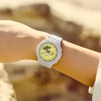 在飛比找momo購物網優惠-【CASIO 卡西歐】療癒舒適羅勒葉圖形時尚雙顯腕錶 42.