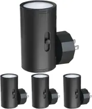 4 Pack LED Night Light Plug In, Dusk to Dawn Sensor,5-300Lm Adjustable Brightnes