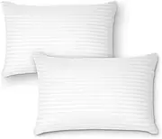 DreamNorth Premium Gel Pillow Loft Luxury Plush Soft Bed Pillows for Home + Hotel Collection [Good for Side and Back Sleeper] Cotton Cover Dust Resistant & Hypoallergenic - King Size (Pack of 2)
