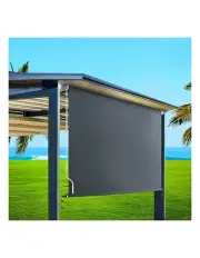 Instahut Outdoor Blind Roll Down Awning Canopy Window 2.4X2.5M