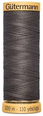 Gutermann 103C-3630 Natural Cotton Thread 110yd-Dark Khaki