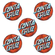 Santa Cruz Skateboard Mylar Stickers Wash Dot Multi 3" 5-Pack Bulk Lot
