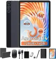 Tablet 10 Inch Android 14 Tablet, Octa-Core 5G WiFi, 4G Cellular Gray