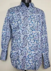 Robert Graham Size Small Vibrant Paisley Blue Shirt - $198 NWT Wendell