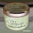 HYSSOP CANDLE SCRIPTURE TIN - "THE JOY OF THE LORD"