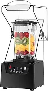Blender Smoothie Maker, 2L Commercial Smoothie Mixer with Sound Enclosure, 2200W Heavy Duty Kitchen Mixer Milkshake Smoothie, 17000rpm Blade, 5 Presets, Silent Broken