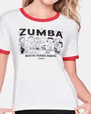 Zumba X Peanuts Ringer Tee - Wear It Out White ~ XS S M L XL XXL ~Free Ship!