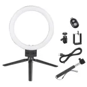 8" LED Ring Light with Tripod Stand & Phone Holder Dimmable Desk Makeup Kit