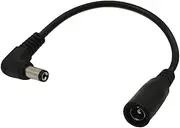DC Power Cable Plug 5.5 * 2.1mm Male 90 Degree Right Angle to 5.5 X 2.1mm Female Adapter Extension Cable Cord for CCTV Camera 0.1m
