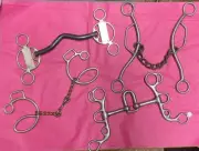 *4pc LOT* Bits Roy Robinson Trammell Sweet 6 Dogbone Port Snaffle Cutting Reinin