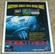 1994 Robotrek, Vintage Print Ad/Poster, SNES Super Nintendo, Promo Art, Enix