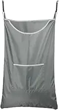 Space Saving Laundry Organizer -AUMA Over The Door Hanging Laundry Hamper with 2 Stainless Steel Hooks, Oxford Fabric Large Size,Tested to be Strong and Durable, Grey
