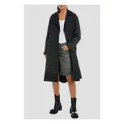 Replay Womens Parka Jackets Florence Trench Coat Black