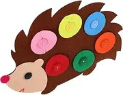TOYANDONA Toddler Button Toy Non Woven Felt Hedgehog Craft Kit for Children Hands On Learning Creativity Sensory Activities