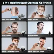 7D Bald Head Shavers for Men, Beedove 6 in 1 Wet Dry Electric Shaver for Face &