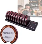 Vibrating Disc Pager,10 Wireless Pagers for Restaurants,Transmission 800m,Charging Base,Smart Touch,3 Prompt Modes,Restaurant Buzzers for Church,Hospital,Bar,Hotel,Truck
