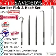 New Sidchrome 4pce attachments Scriber Pick & Hook Set 4 Piece Kit SCMT70265 AU
