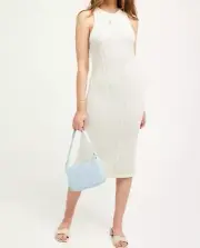 Sportsgirl - Womens Sleeveless Cable Midi Dress - Size 14/Large RRP $79.95