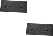 FOMIYES 2pcs Rubber Threshold Ramp for Low Cars Stair Carpet Treads Driveway Kerb Curb Accessory
