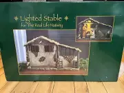 Three Kings Gift Christmas Nativity Lighted Stable Manger 14” Nativity Set New