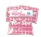 Hand Wash Paper Soap Pocket Travel Pack Convenient Washing Hygienic 50 Sheets