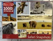 Melissa & Doug 1000 Puzzle Safari Snapshots Brand NEW Sealed #9099 FREE SHIP!