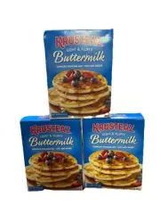 Krusteaz Complete Buttermilk Pancake and Waffle Mix, Light & Flufy, 2 lb, 3 Bags