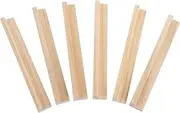 BATHVEVE 6pcs Wooden Domino Base Set Letter Tile Holder Multi-Function Display Rack Solid Wood for Home